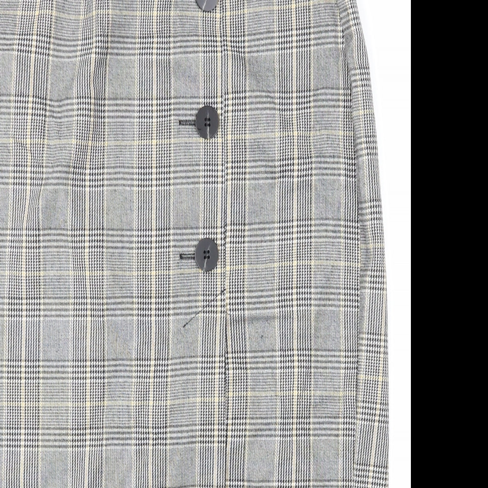 Peacocks Womens Multicoloured Plaid Polyester Straight & Pencil Skirt Size 14 Zip