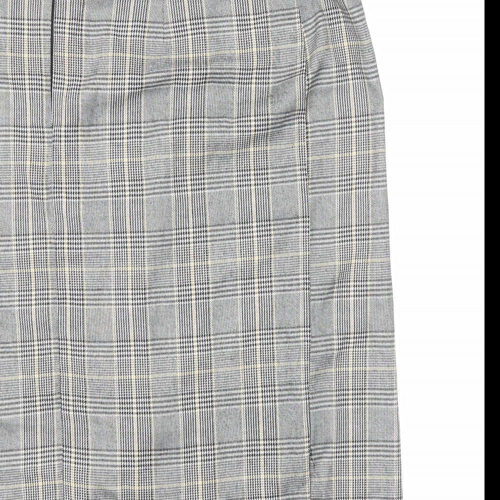 Peacocks Womens Multicoloured Plaid Polyester Straight & Pencil Skirt Size 14 Zip