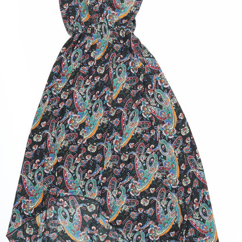 Mela London Womens Multicoloured Geometric Polyester Maxi Size 28 V-Neck Pullover