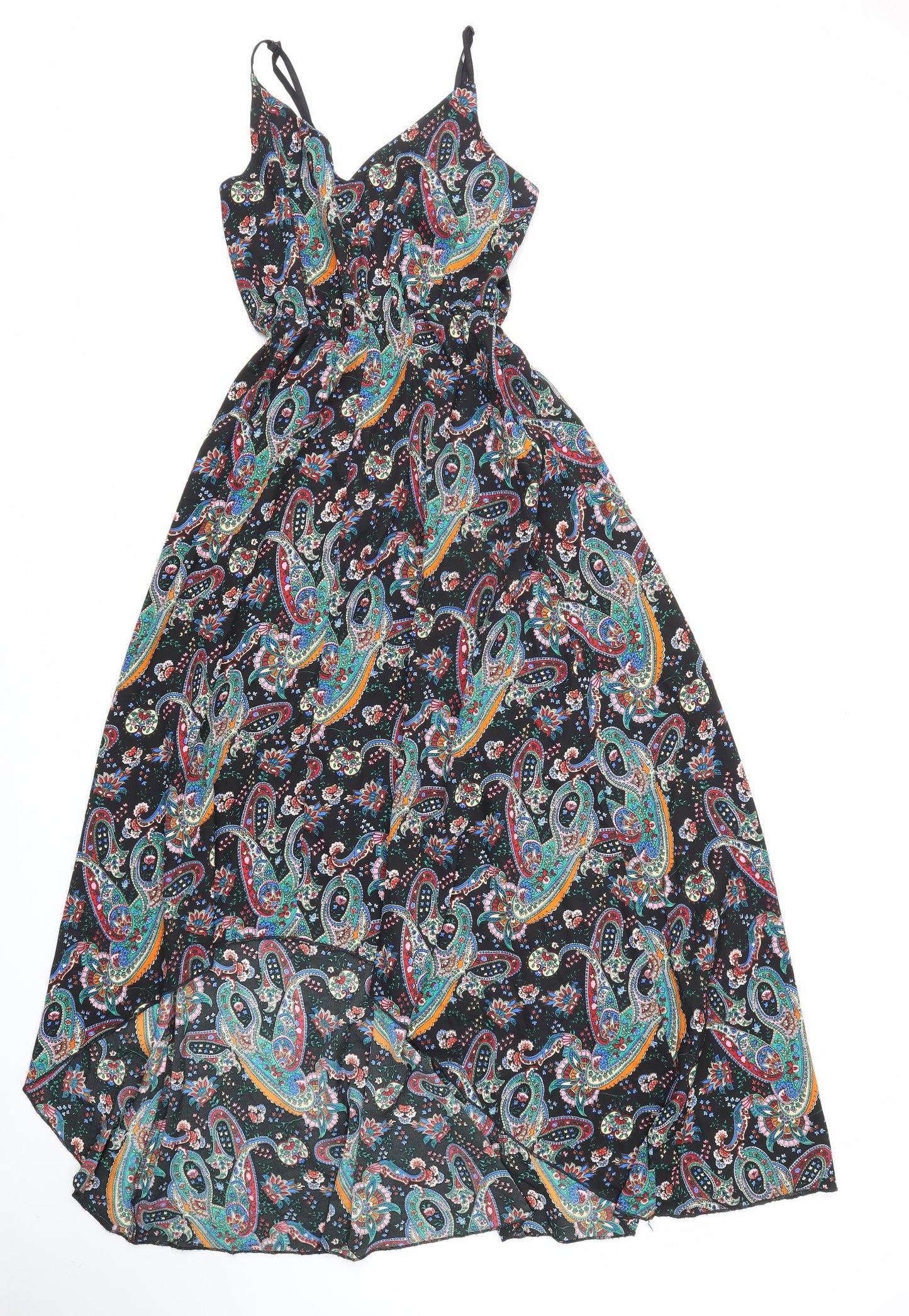 Mela London Womens Multicoloured Geometric Polyester Maxi Size 28 V-Neck Pullover