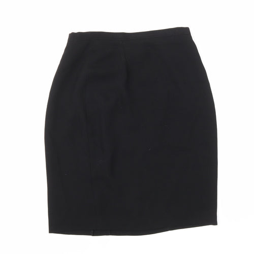 Classics collection Womens Black Polyester Straight & Pencil Skirt Size 10 Zip