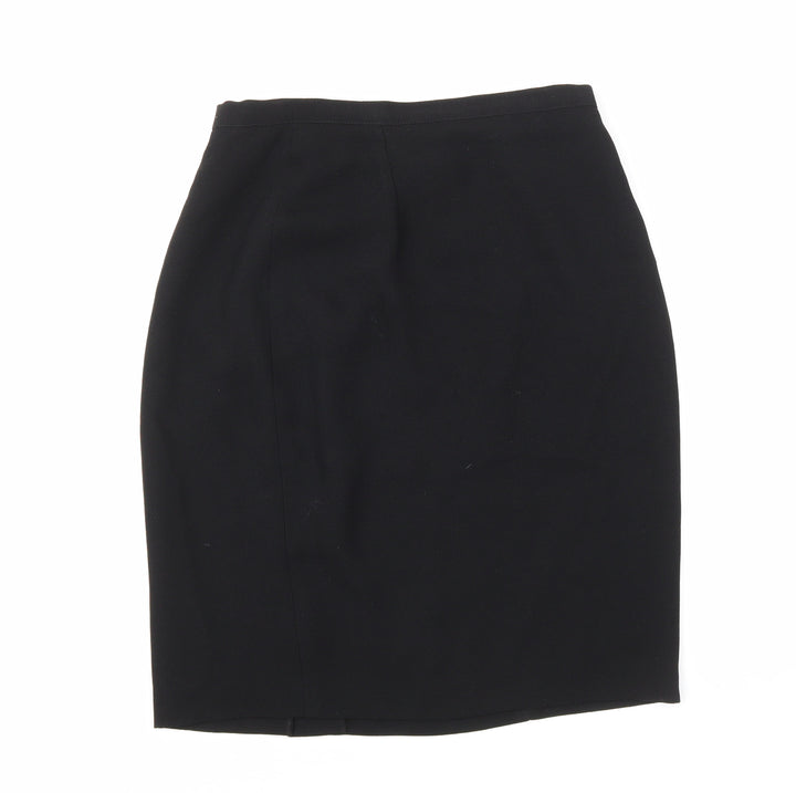 Classics collection Womens Black Polyester Straight & Pencil Skirt Size 10 Zip