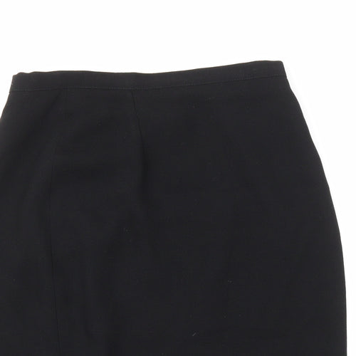 Classics collection Womens Black Polyester Straight & Pencil Skirt Size 10 Zip