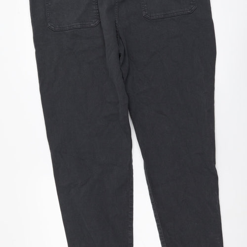 Marks and Spencer Mens Grey Cotton Straight Jeans Size 38 in L33 in Regular Button