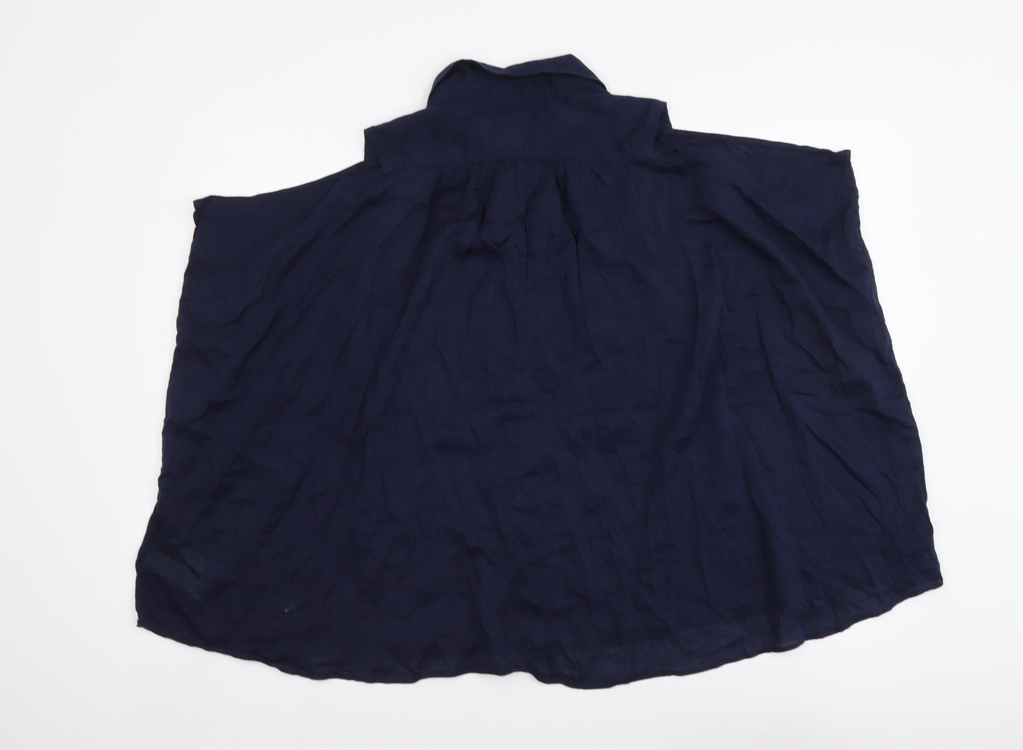 Gap Womens Blue Cotton Basic Blouse Size S Collared
