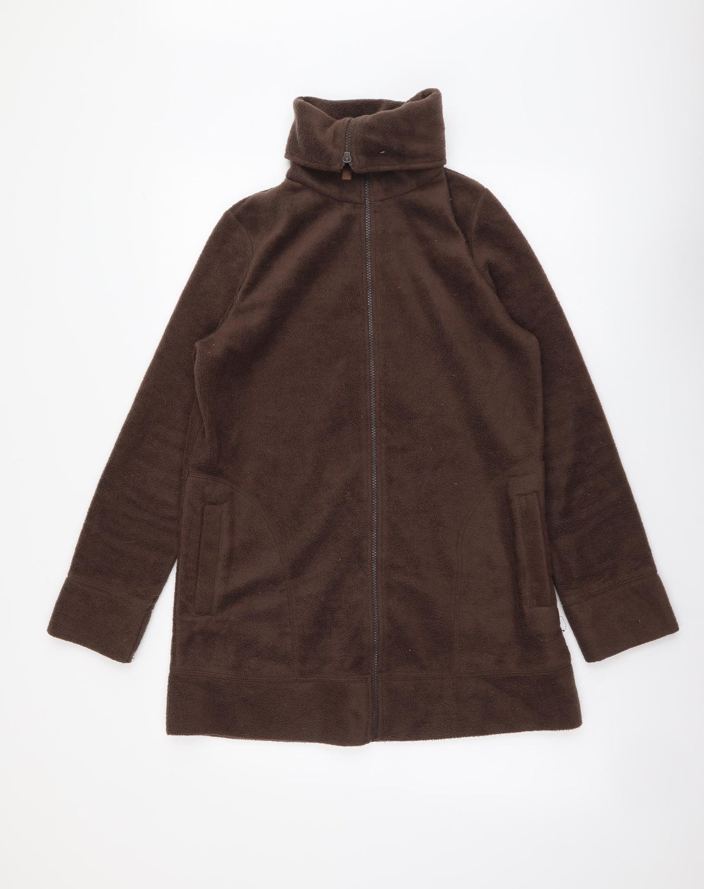 Atmosphere Womens Brown Polyester Full Zip Sweatshirt Size 12 Zip