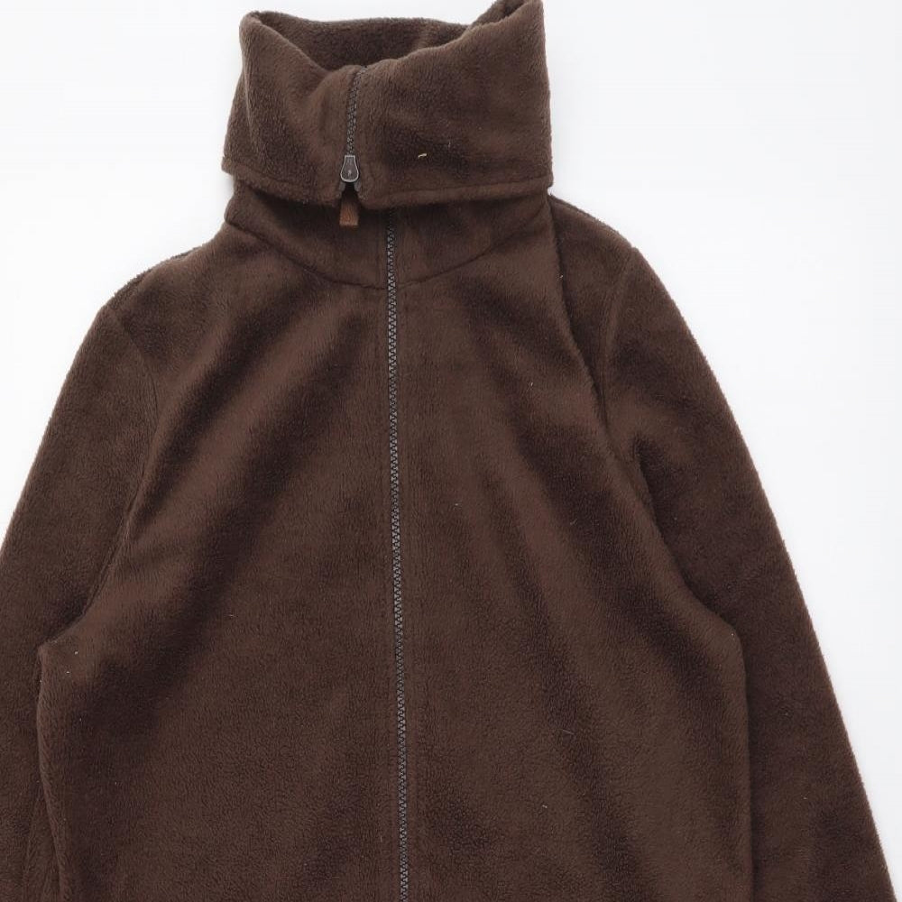 Atmosphere Womens Brown Polyester Full Zip Sweatshirt Size 12 Zip