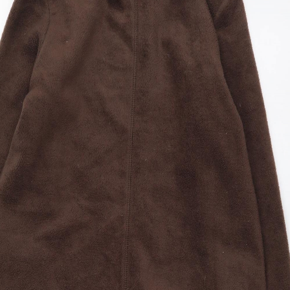 Atmosphere Womens Brown Polyester Full Zip Sweatshirt Size 12 Zip
