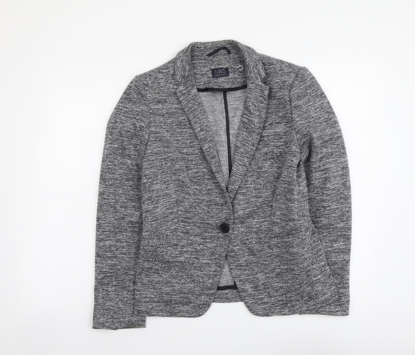 Marks and Spencer Womens Grey Polyester Jacket Suit Jacket Size 10