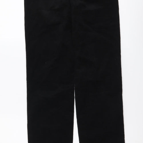 Marks and Spencer Womens Black Cotton Straight Jeans Size 8 L31 in Slim Button