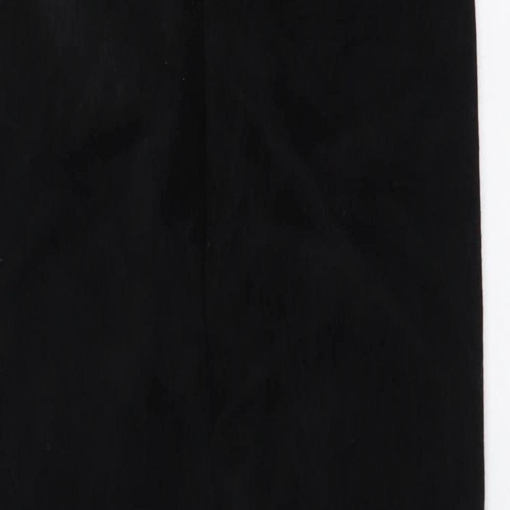 Marks and Spencer Womens Black Cotton Straight Jeans Size 8 L31 in Slim Button