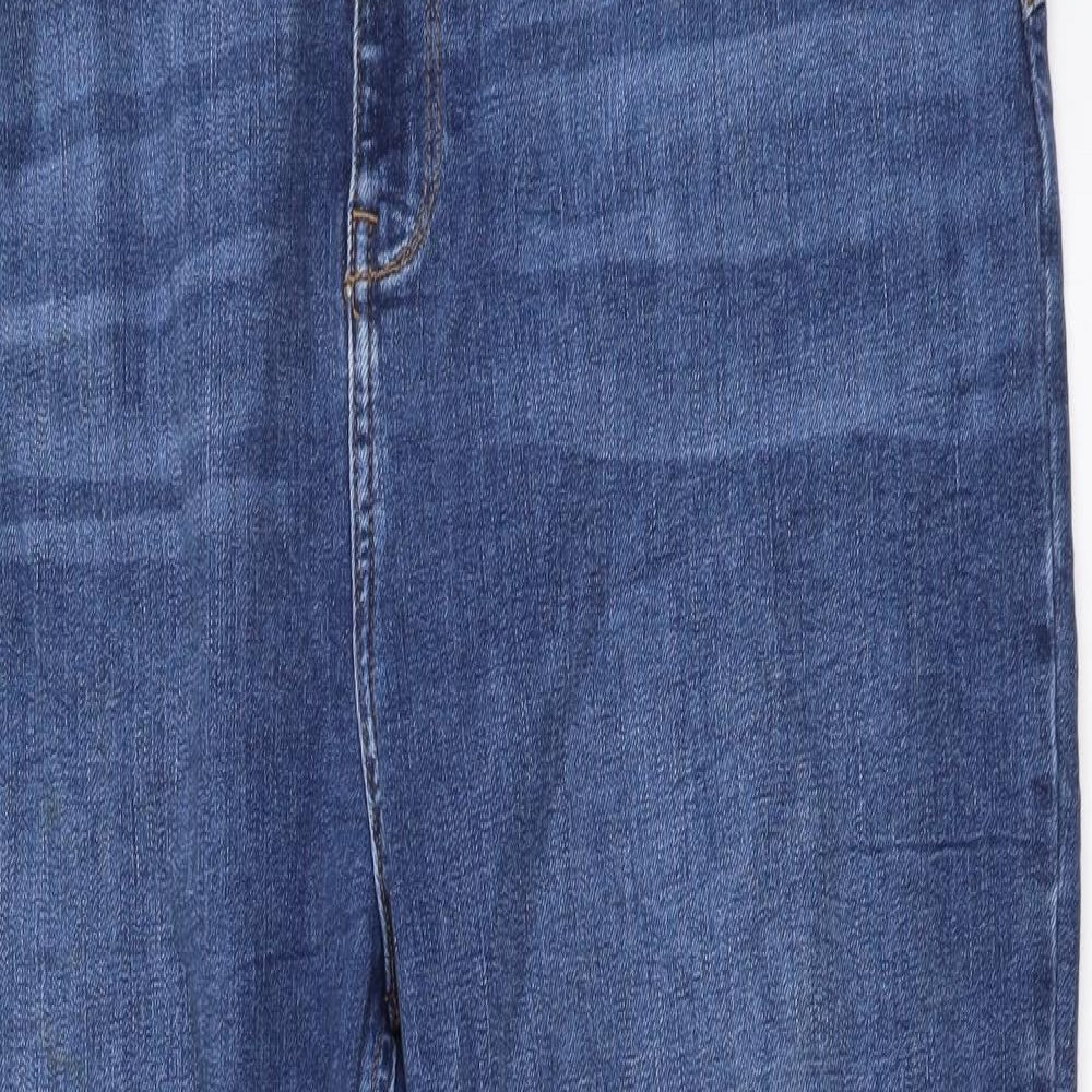 River Island Womens Blue Cotton Skinny Jeans Size 22 L28 in Regular Button