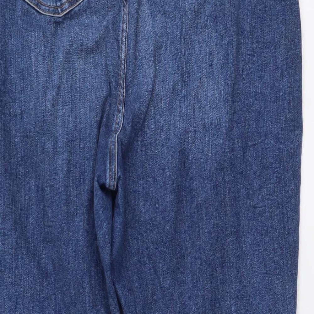 River Island Womens Blue Cotton Skinny Jeans Size 22 L28 in Regular Button
