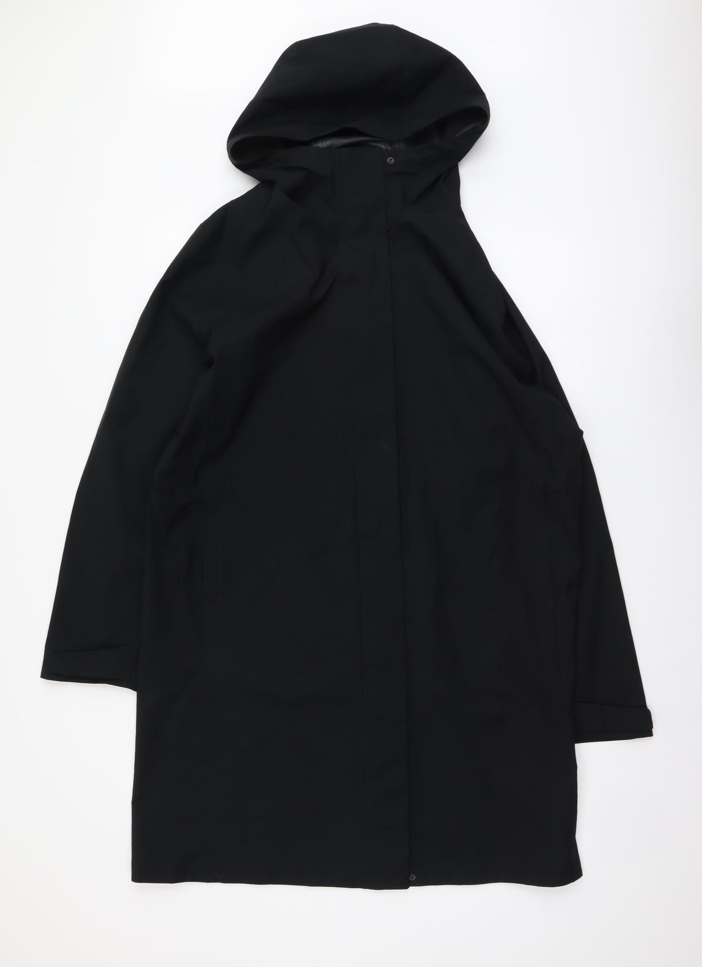 Uniqlo Womens Black Rain Coat Coat Size XL Zip