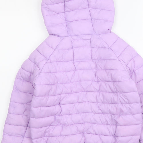 Marks and Spencer Girls Purple Jacket Size 6-7 Years Zip