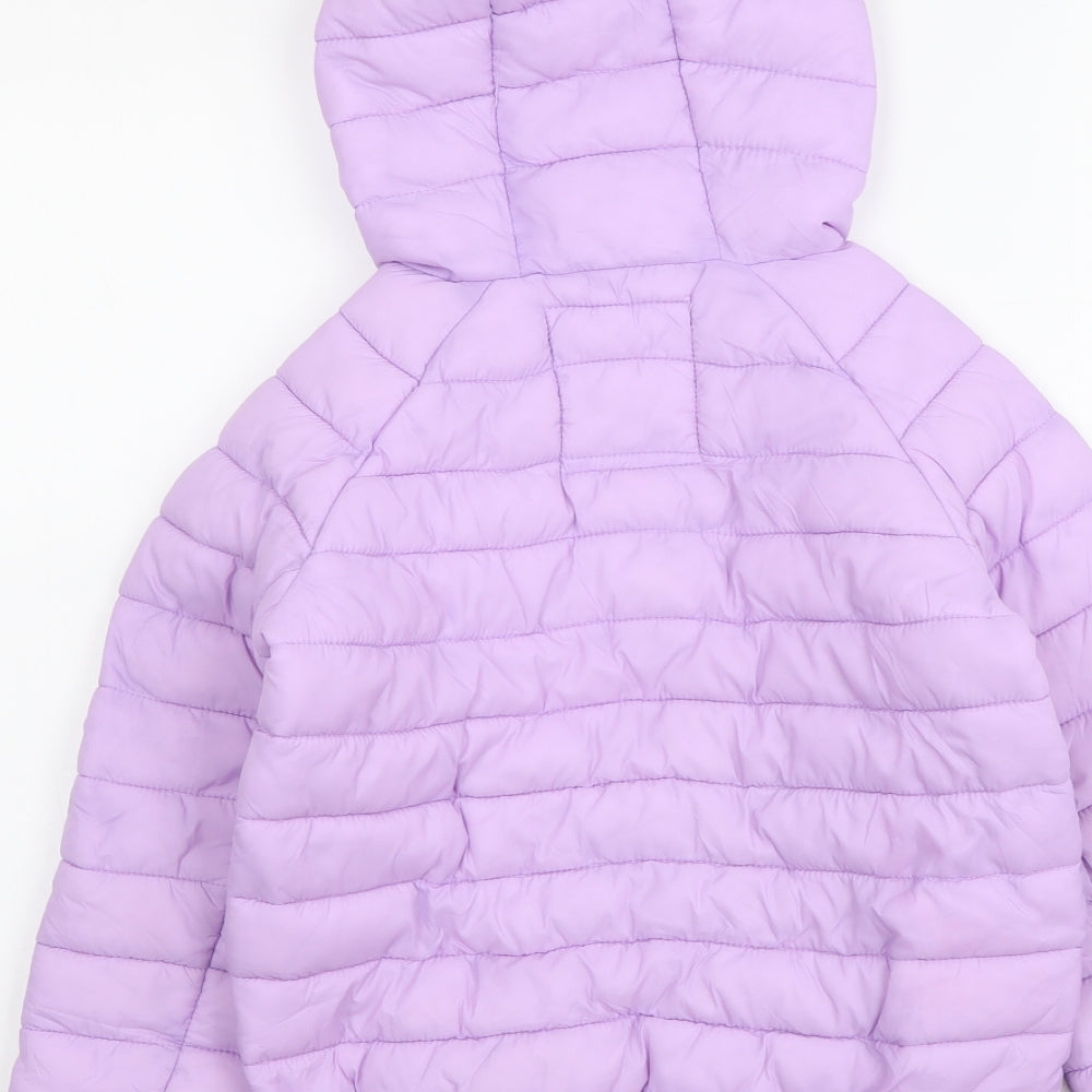 Marks and Spencer Girls Purple Jacket Size 6-7 Years Zip