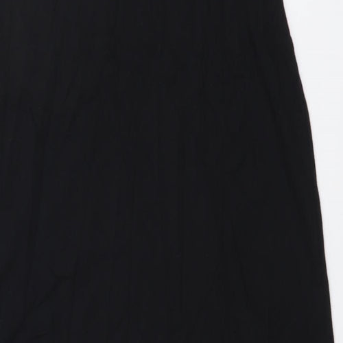 Zara Womens Black Cotton Tank Dress Size S Round Neck Pullover