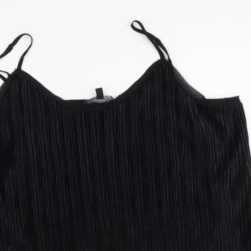 Jasmine & Juliana Womens Black Polyester Camisole Tank Size XL V-Neck