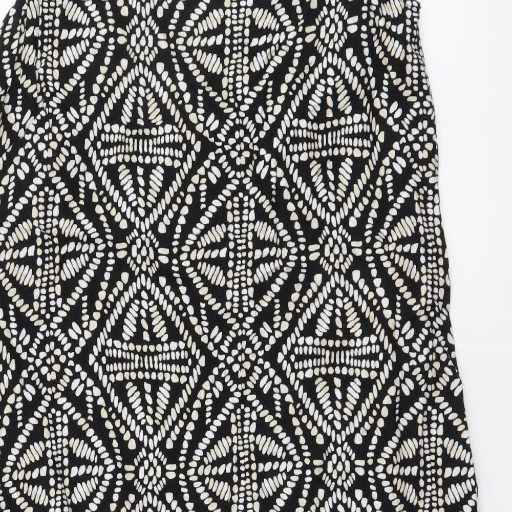 Principles Womens Multicoloured Geometric Viscose Tank Dress Size 14 Round Neck Pullover