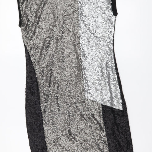 Second Female Womens Silver Polyester A-Line Size XS Round Neck Pullover