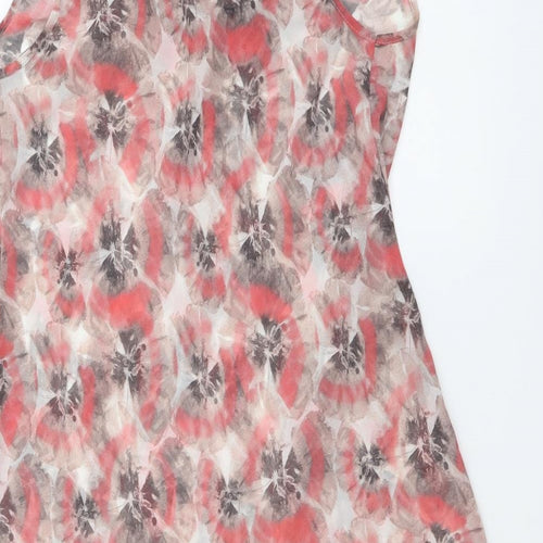 Topshop Womens Multicoloured Floral Polyester Tank Dress Size 10 Round Neck Pullover