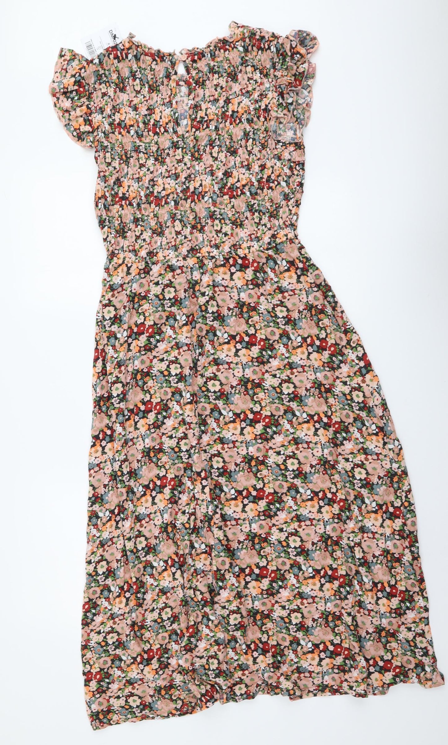 NEXT Womens Multicoloured Floral Viscose A-Line Size 8 Round Neck Pullover