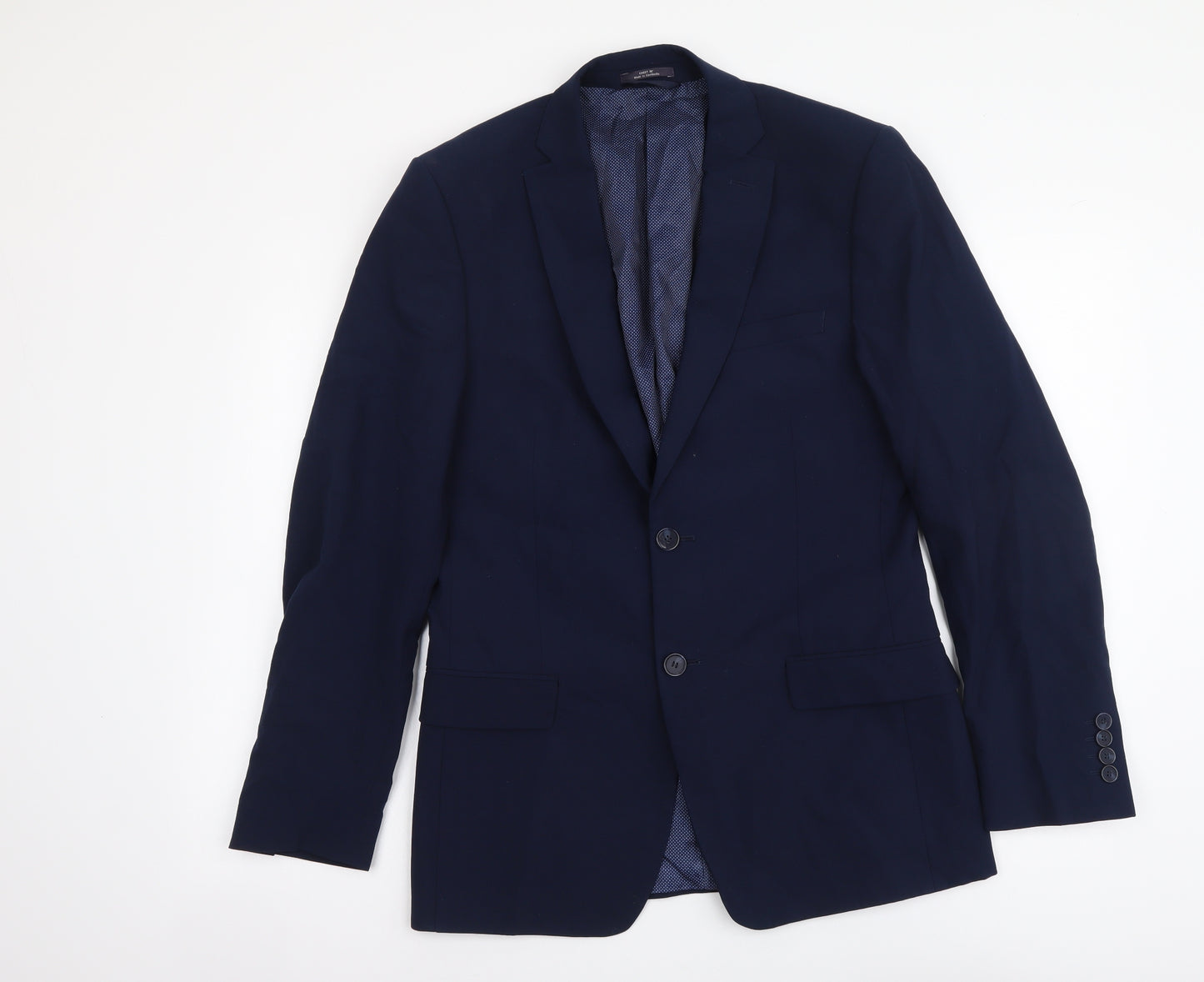 Marks and Spencer Mens Blue Wool Jacket Suit Jacket Size S