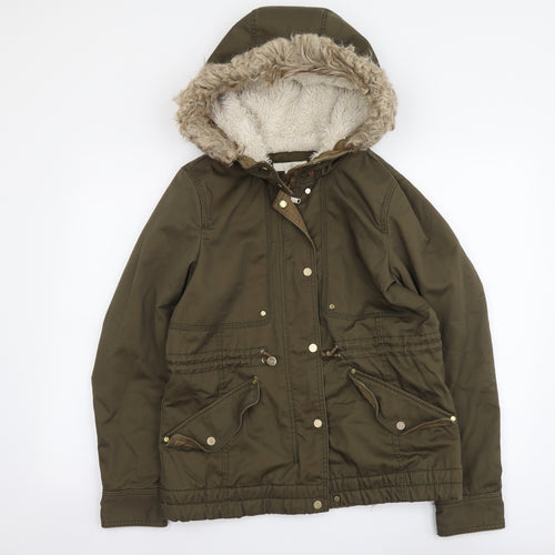 H&M Womens Green Jacket Size M Zip