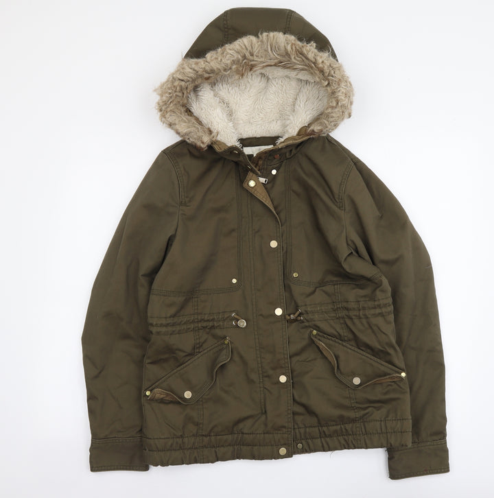 H&M Womens Green Jacket Size M Zip