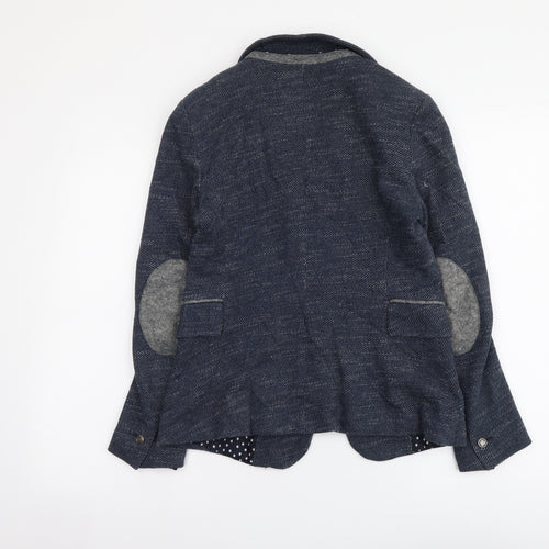 Zara Womens Blue Cotton Jacket Suit Jacket Size M
