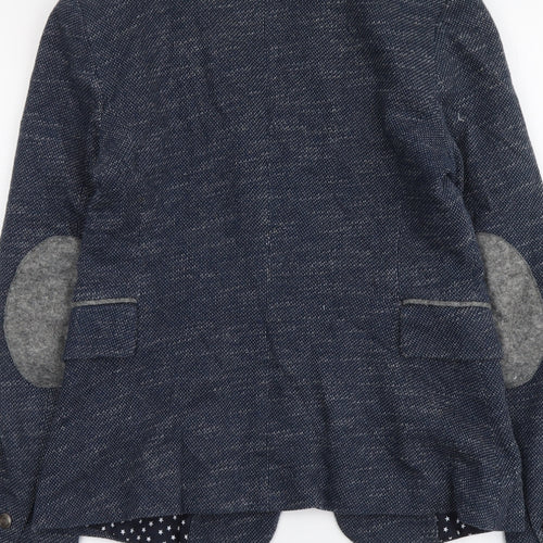 Zara Womens Blue Cotton Jacket Suit Jacket Size M