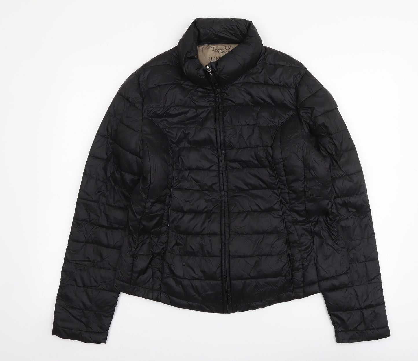 Lettie Lovers Womens Black Jacket Size M Zip