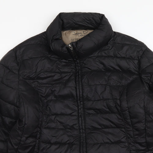 Lettie Lovers Womens Black Jacket Size M Zip