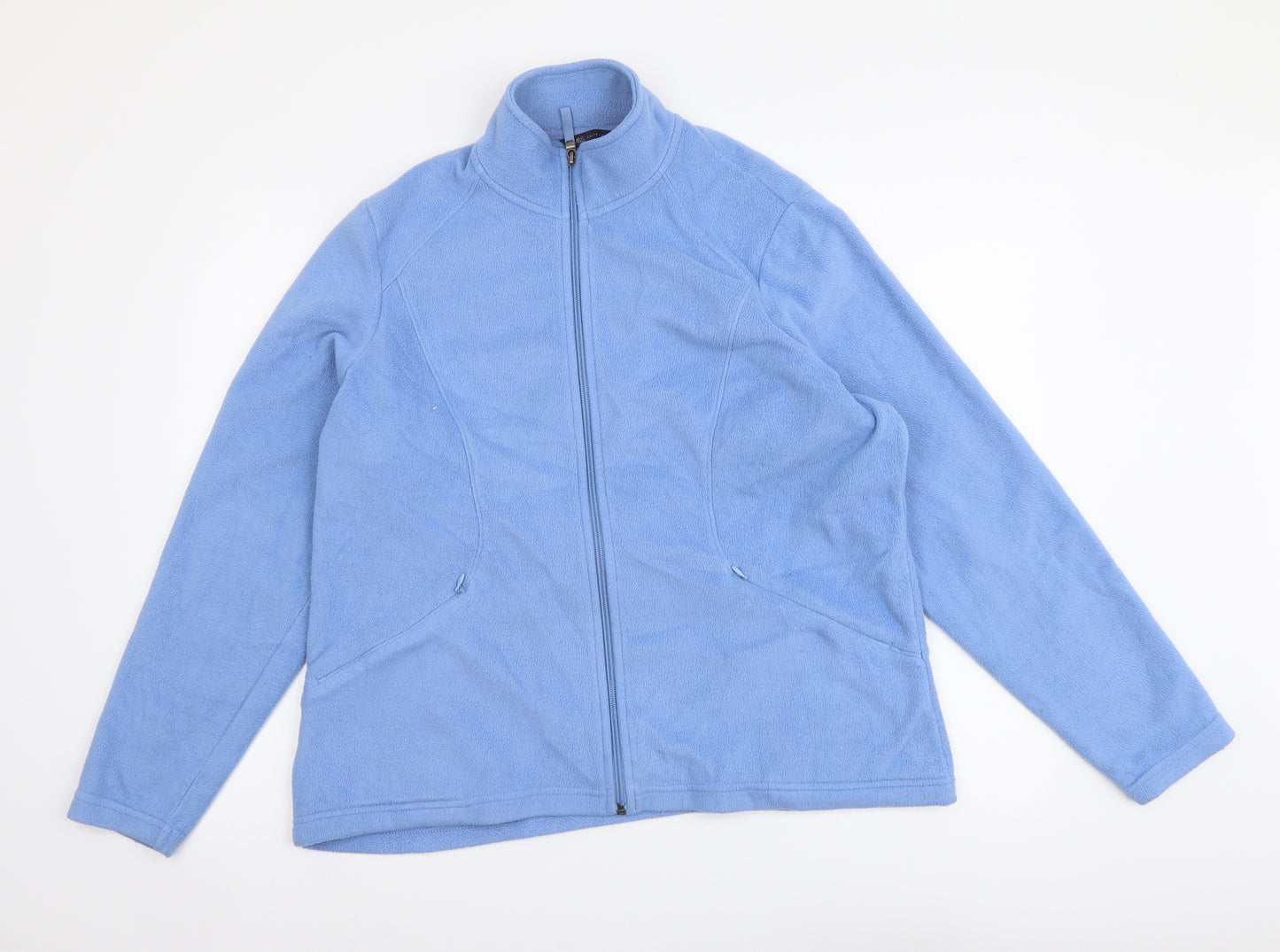 Marks and Spencer Womens Blue Polyester Full Zip Sweatshirt Size 18 Zip