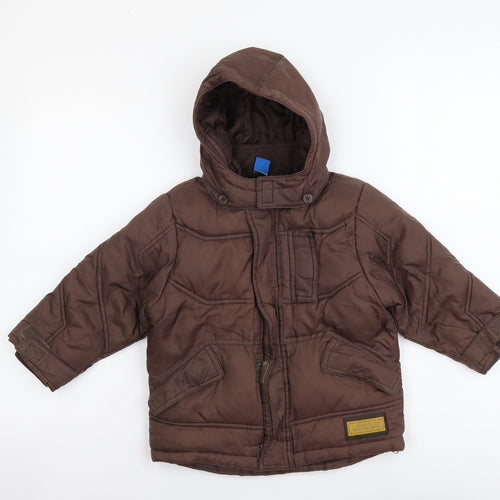 Adams Boys Brown Jacket Size 2 Years Zip