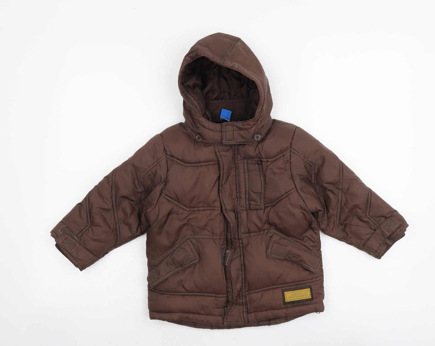 Adams Boys Brown Jacket Size 2 Years Zip