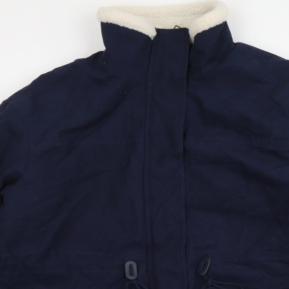 Per Una Womens Blue Parka Coat Size 16 Zip