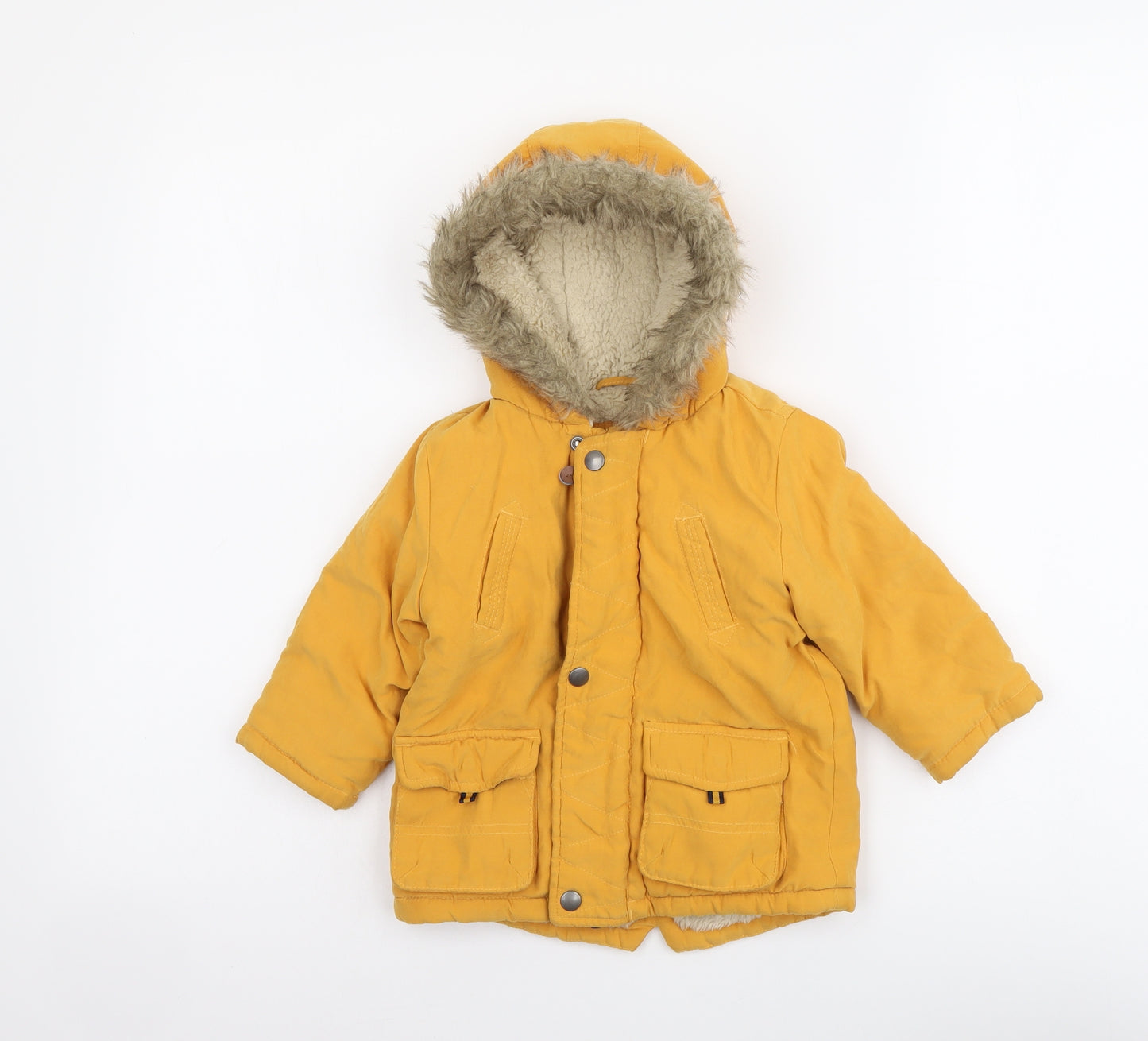 George Boys Yellow Jacket Size 9-12 Months Zip