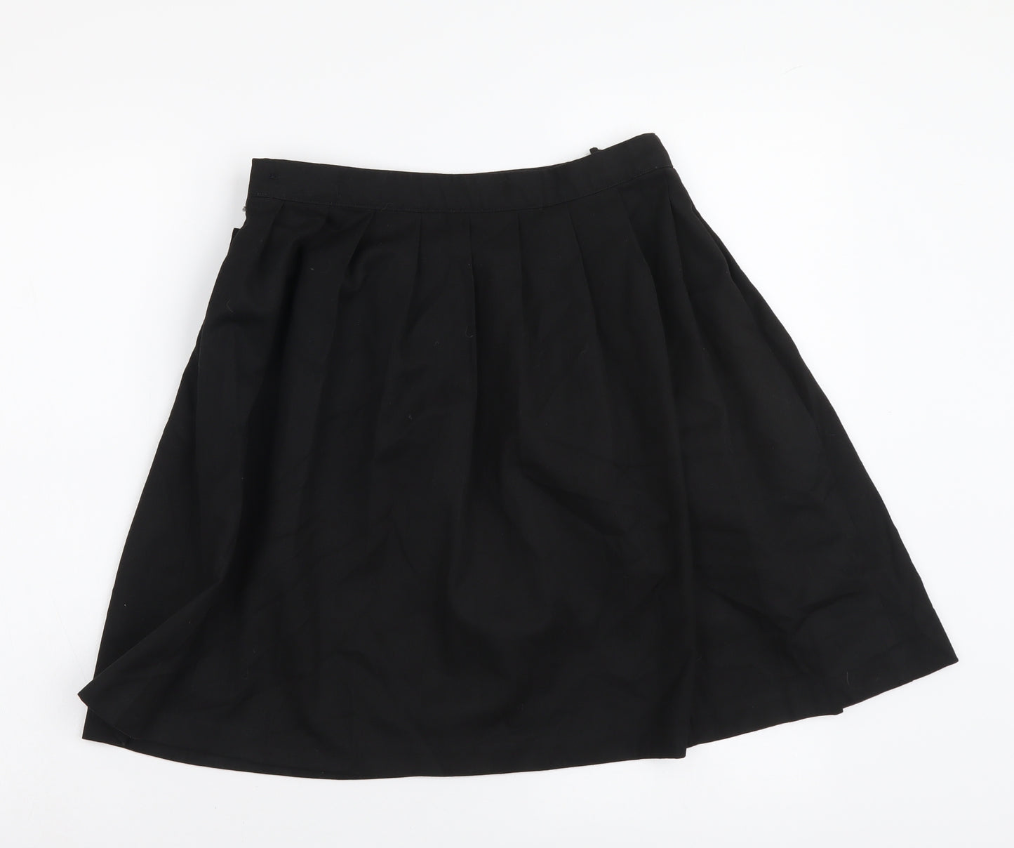 NEXT Girls Black Polyester A-Line Skirt Size 12 Years Regular Zip - School