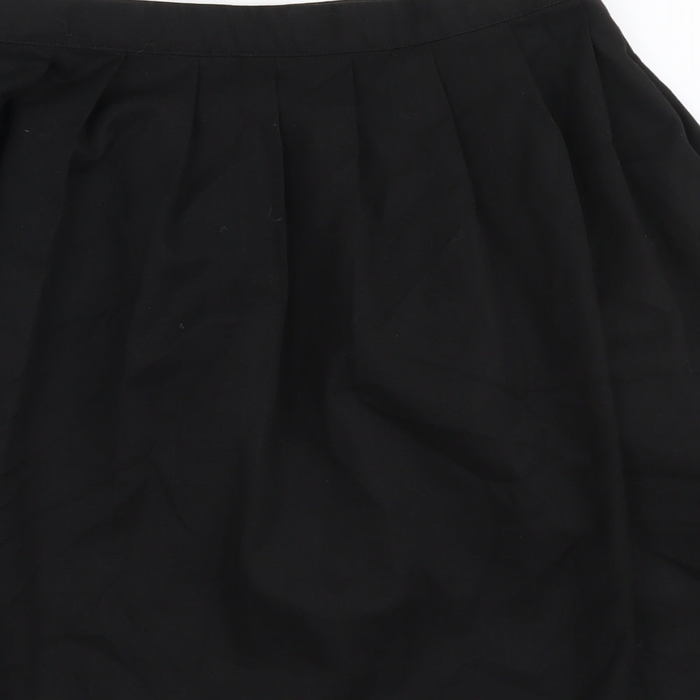 NEXT Girls Black Polyester A-Line Skirt Size 12 Years Regular Zip - School