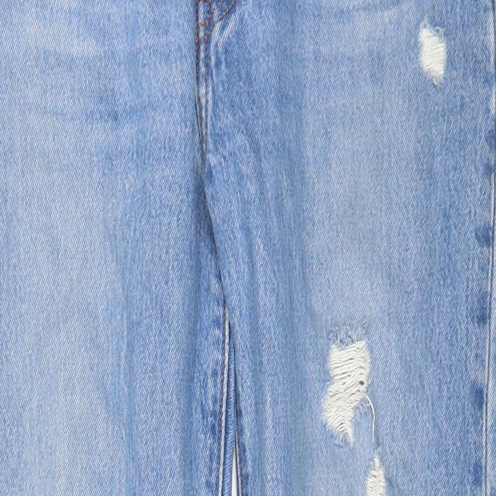 Signature by Levi Strauss & Co. Womens Blue Cotton Straight Jeans Size 30 in L28 in Regular Zip