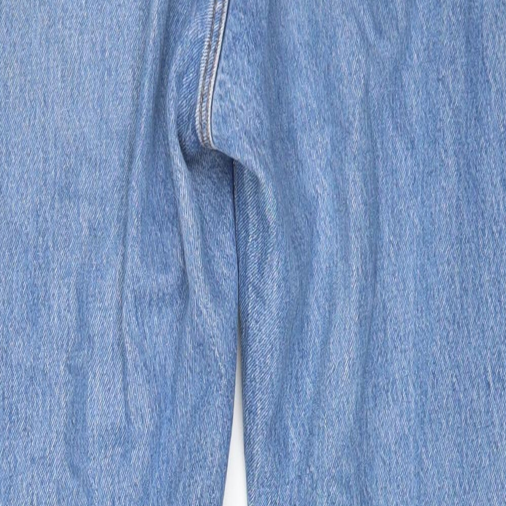 Signature by Levi Strauss & Co. Womens Blue Cotton Straight Jeans Size 30 in L28 in Regular Zip