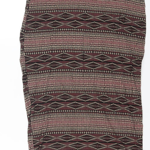 Dorothy Perkins Womens Multicoloured Geometric Viscose A-Line Skirt Size 8