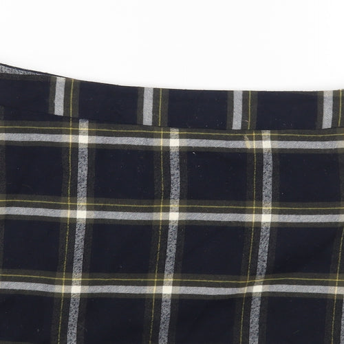 Oasis Womens Multicoloured Plaid Polyester A-Line Skirt Size 12 Zip