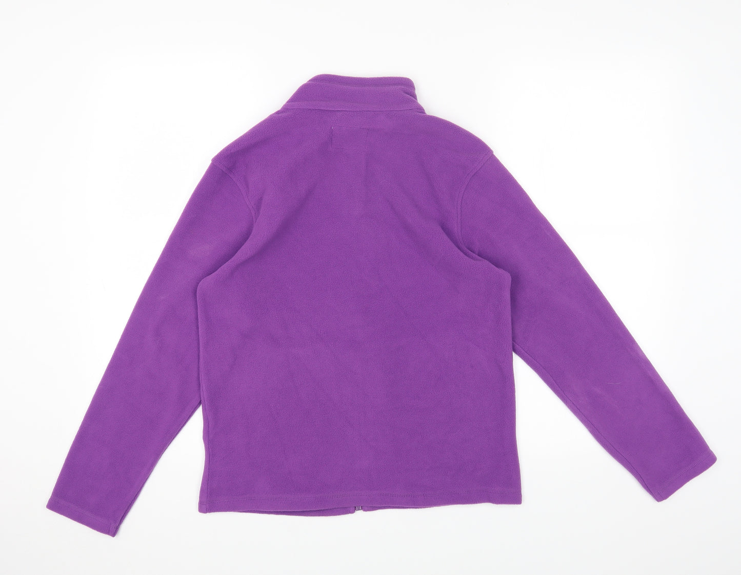 Regatta Girls Purple Round Neck Polyester Pullover Jumper Size 13 Years Zip
