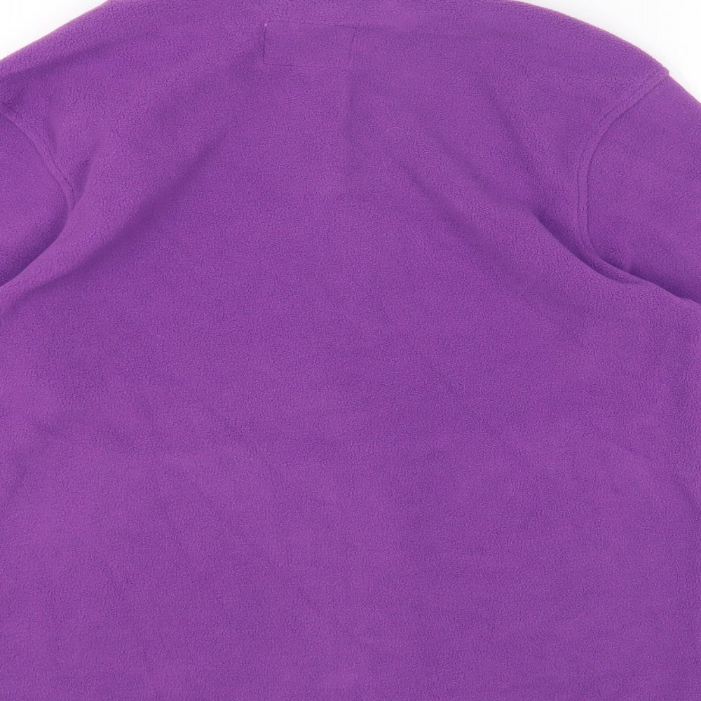 Regatta Girls Purple Round Neck Polyester Pullover Jumper Size 13 Years Zip