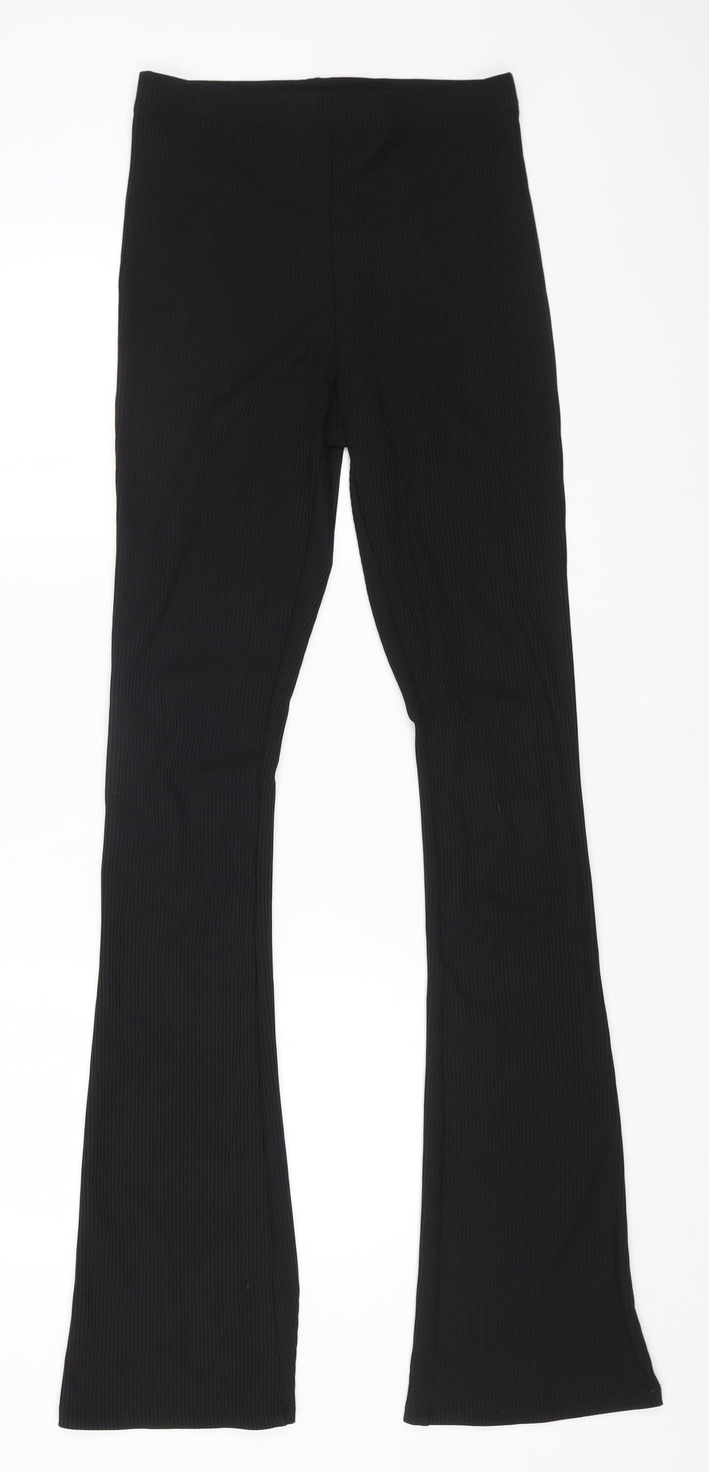Topshop Womens Black Polyester Jegging Trousers Size 10 L31 in Regular