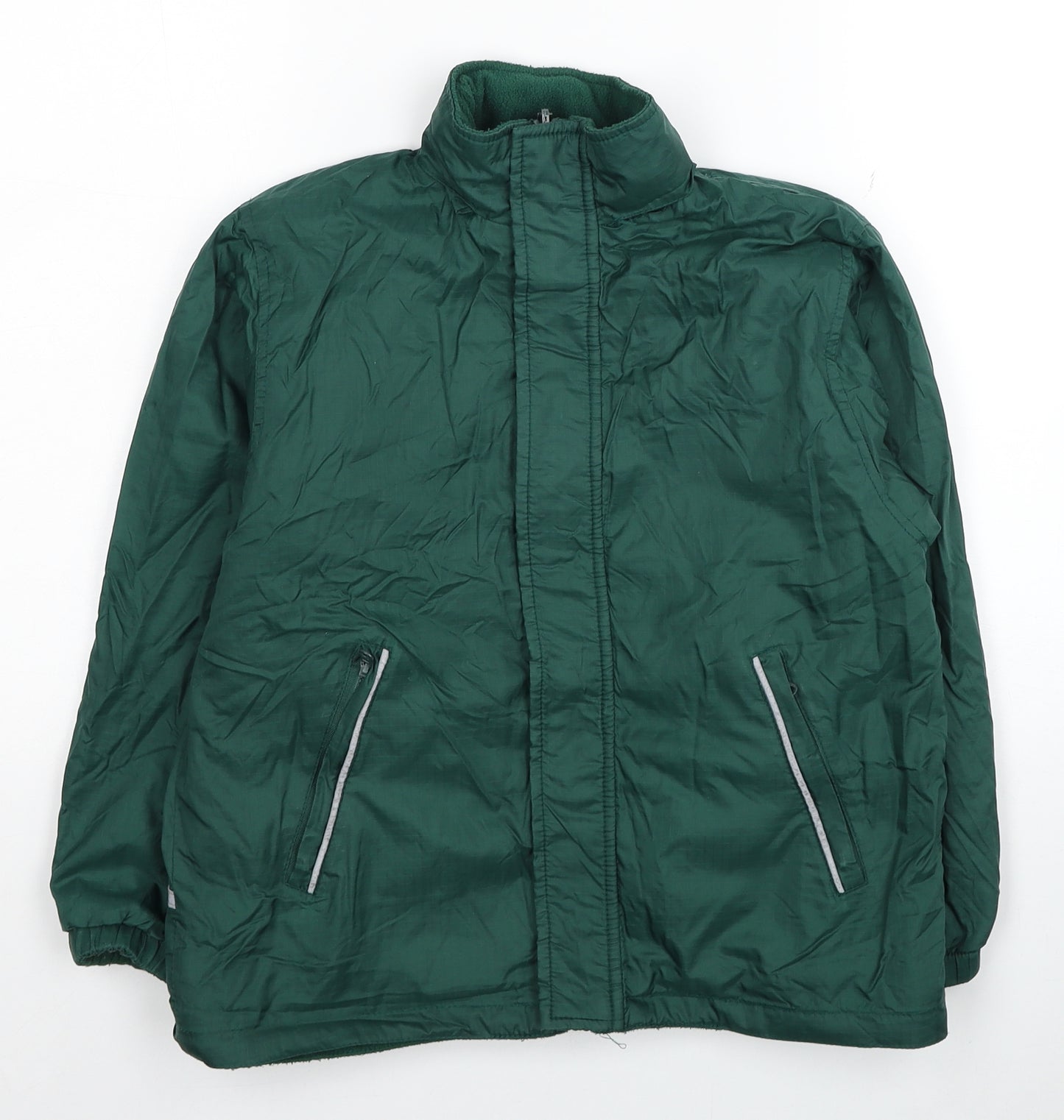 Snowgoose Boys Green Windbreaker Coat Size 7-8 Years Zip