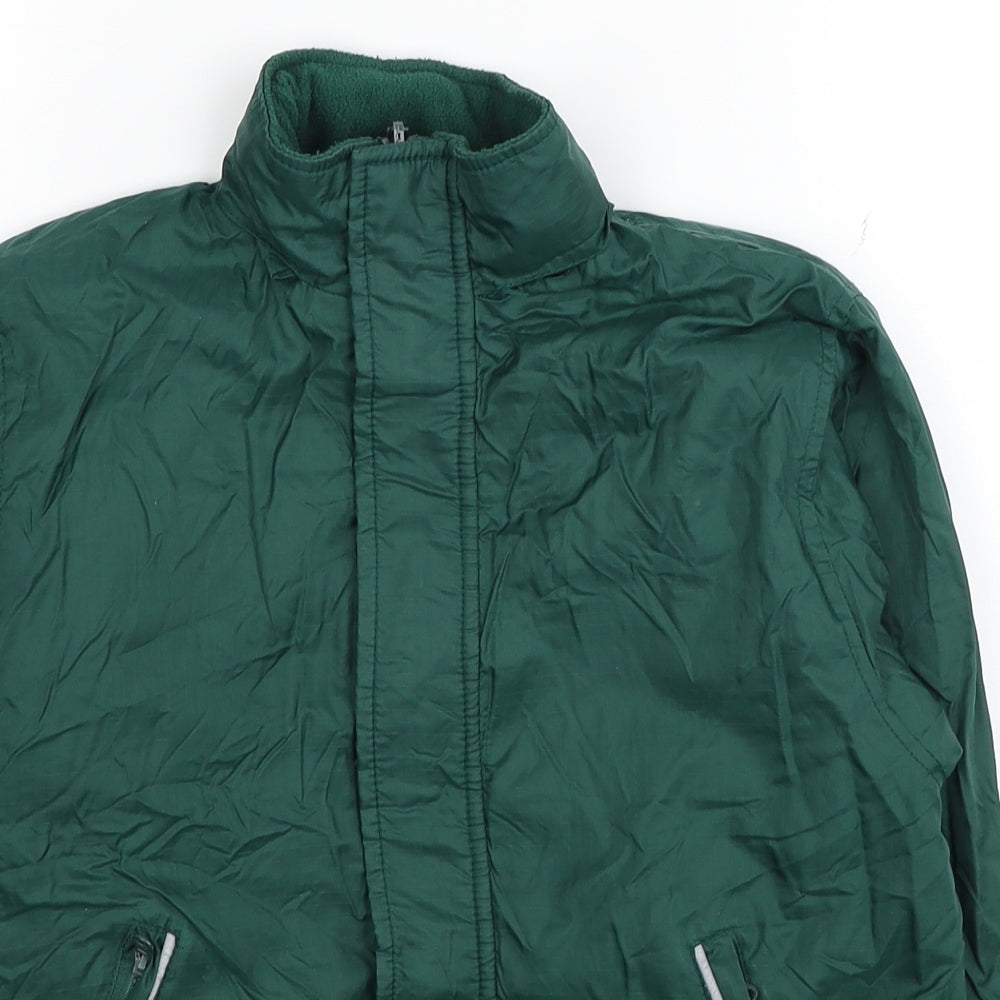 Snowgoose Boys Green Windbreaker Coat Size 7-8 Years Zip