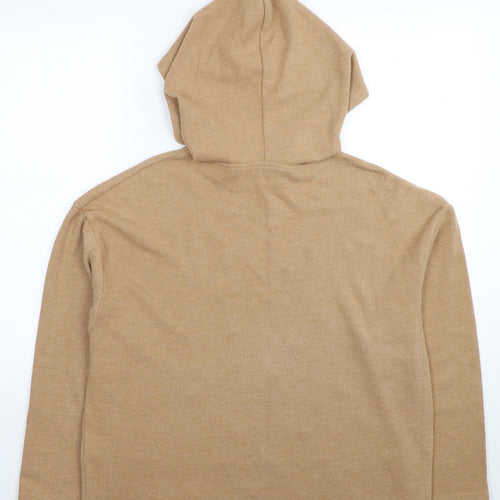 Zara Womens Brown Cotton Pullover Hoodie Size M Pullover